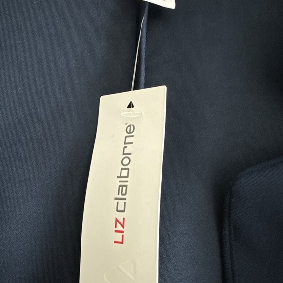 NWT Liz Claiborne Womens Blue Blazer Jacket XL Career Oversized Office Academia - Picture 5 of 12